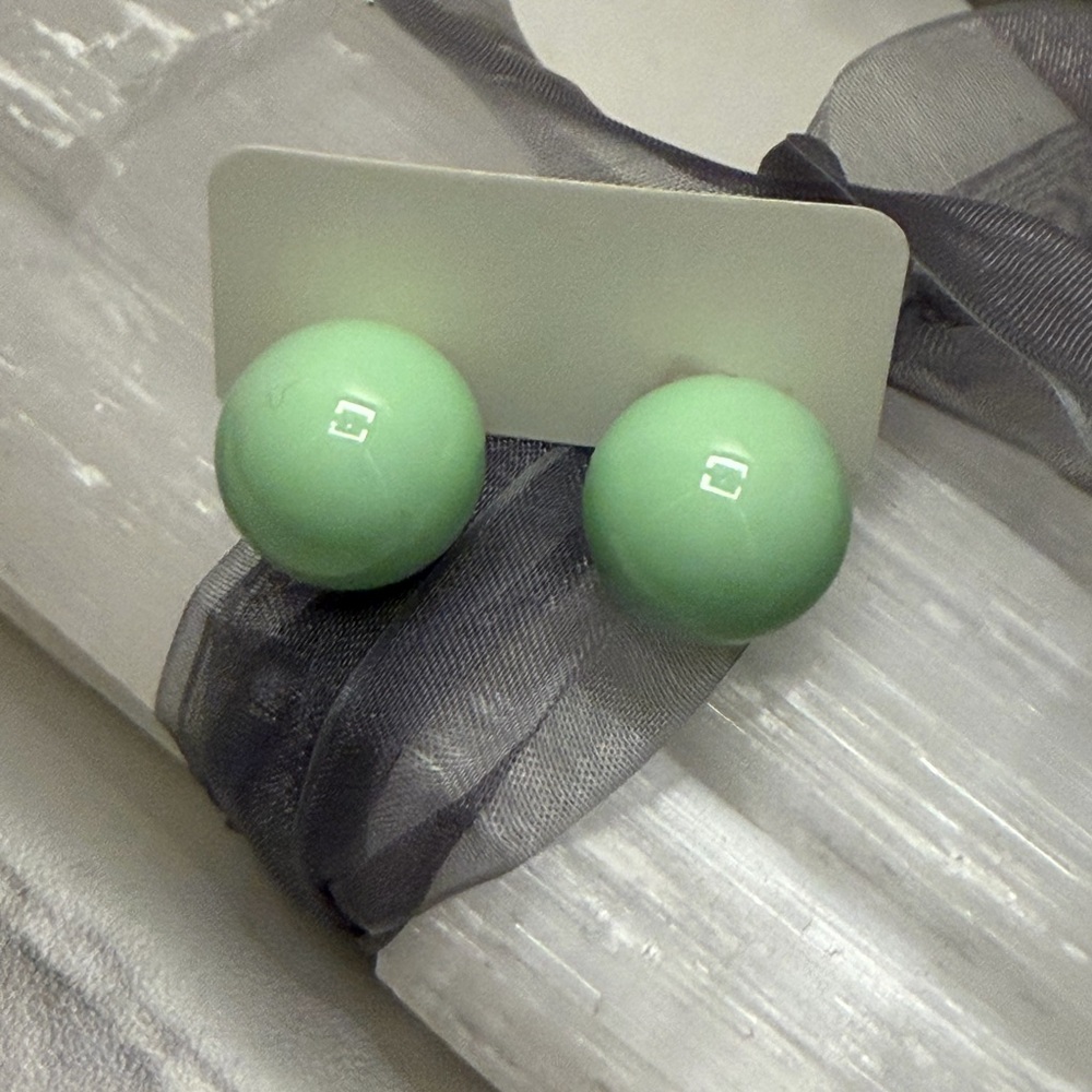 Mint Green Stud Earrings